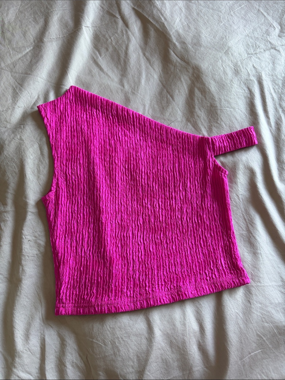One-Shoulder Textured Top - Picture 3 of 3